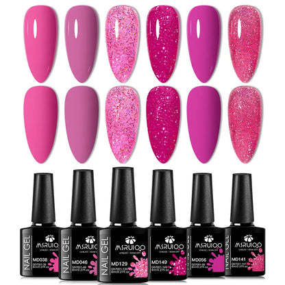 6pc All-Season Gel Nail Polish Set for Long-Lasting Manicure - Smarsty