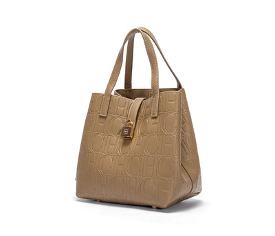 Women Tote Bag Steel Embossed Handheld Casual Purse - Smarsty