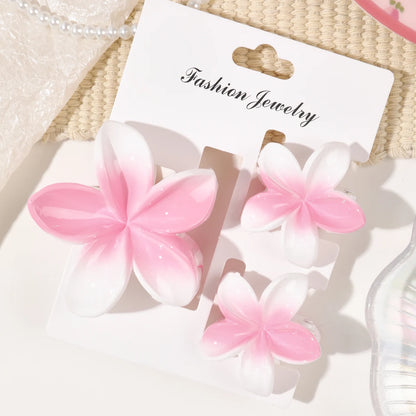 Hawaiian Flower Hair Claw Clips For Thin Hair Lightweight - Smarsty