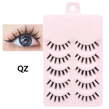 DINGSEN 5 Pairs Soft Natural Long False Eyelashes - Smarsty