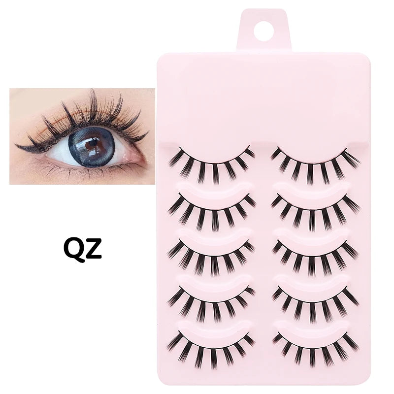 DINGSEN 5 Pairs Soft Natural Long False Eyelashes - Smarsty