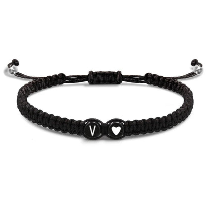 Handmade Adjustable Heart Initial Bracelets for Friendship - Smarsty