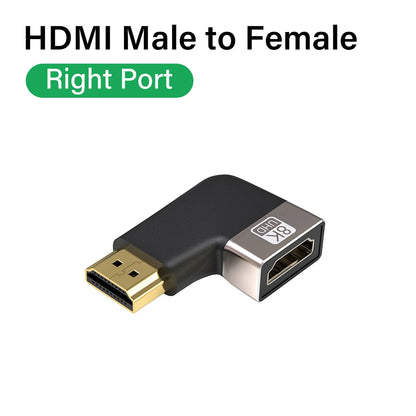 8K HDMI 2.1 Right Angle Cable for Easy Connections - Smarsty