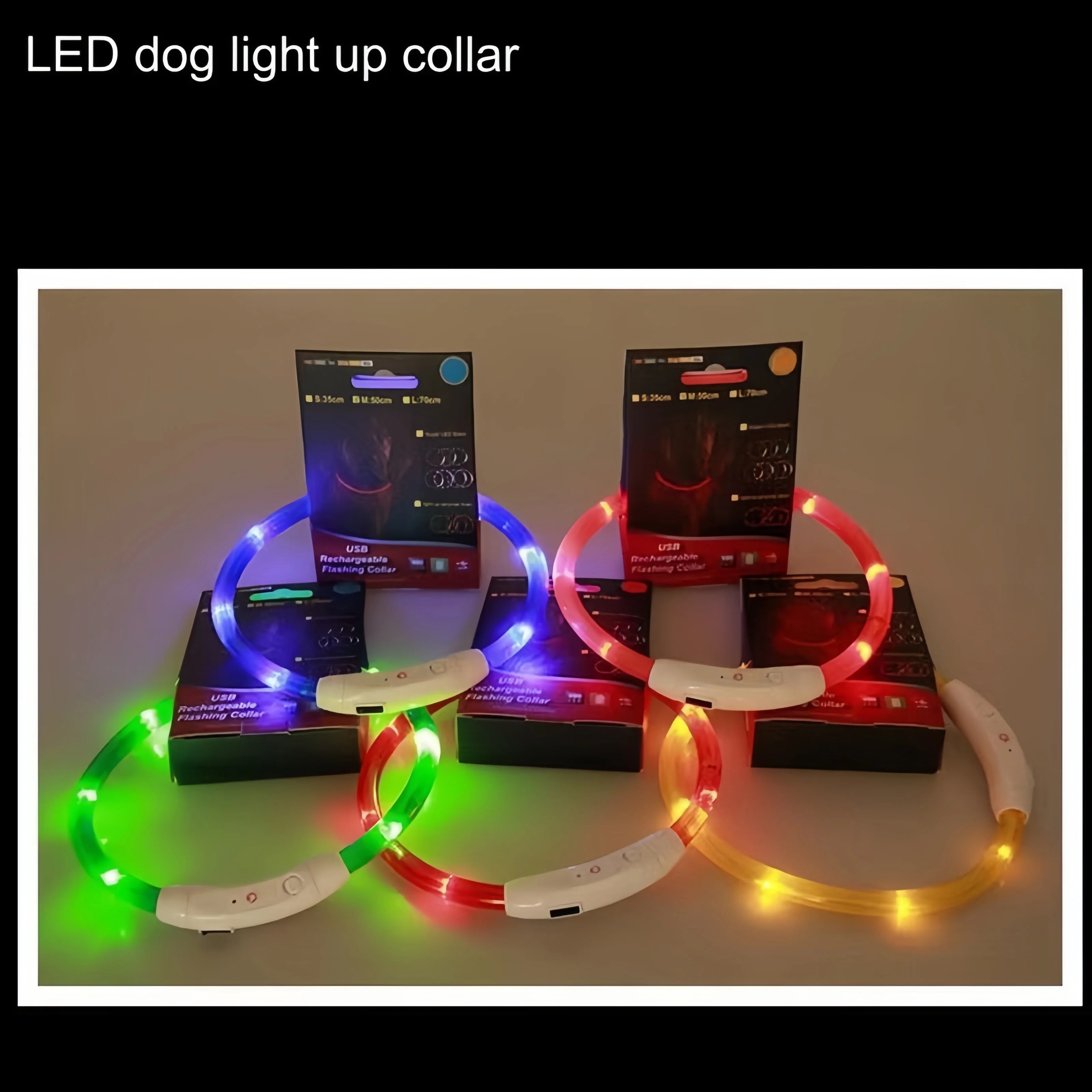 USB Rechargeable LED Dog Collar for Night Safety - Smarsty