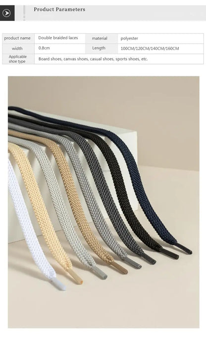 New Flat Classic Shoelaces for Sneakers Casual Shoe laces White Black Sports Shoelace Shoes Balanc String Shoe Accessories - Smarsty