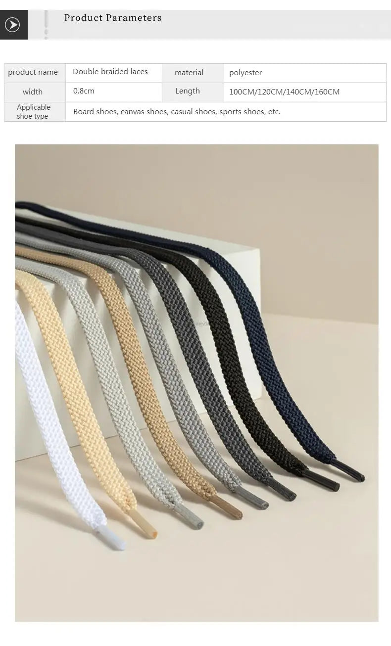 New Flat Classic Shoelaces for Sneakers Casual Shoe laces White Black Sports Shoelace Shoes Balanc String Shoe Accessories - Smarsty