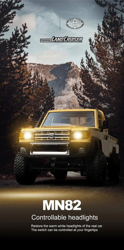 MN82 4WD RC Off-road Vehicle 1/12 LC79 Pickup Climbing Car with LED Lights Full Size Simulation RC Climbing Car Boy Toy Car - Smarsty