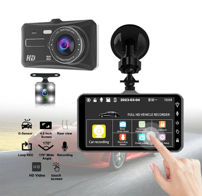 1080P Dash Cam With Night Vision Front And Rear Recording - Smarsty