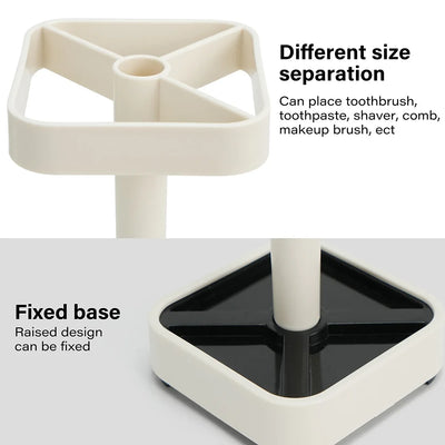 Toothbrush Holder With Cup/Cover, Compatible With Conventional Toothbrushes, Can Store Toothpaste Toothbrush Holder For Bathroom
