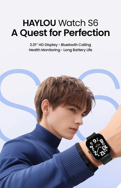 Haylou S6 Voice Calling Smart Watch for Health Monitoring - Smarsty