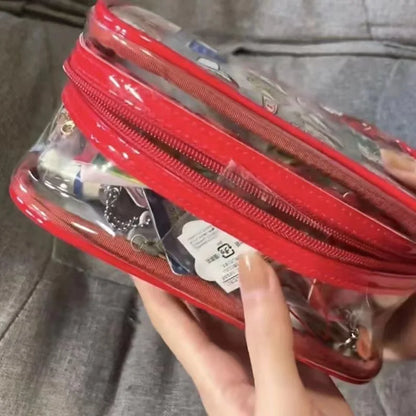 INS Korean Fashion HelloKitty Makeup Bag PVC Transparent Large Capacity Waterproof Lipstick Storage Bag WashBag Girls Woman Gift - Smarsty