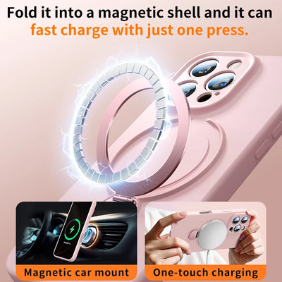 For iPhone 17 Pro Max Lanyard Magnetic Phone Case For iPhone Air 16 13 15 14 Pro Max For Magsafe Wireless Charge Silicone Cover - Smarsty
