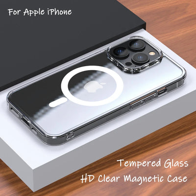 Smarsty MagSafe Clear Case for iPhone Magnetic Wireless Charging -