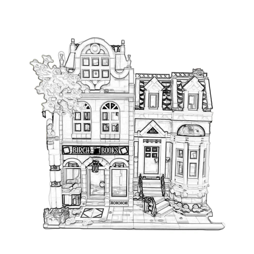 Creative Ideas Compatible 10224 King with figure Street View Building Block Hall Pet shop MOC Bank Christmas gift Adult toys