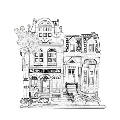 Creative Ideas Compatible 10224 King with figure Street View Building Block Hall Pet shop MOC Bank Christmas gift Adult toys