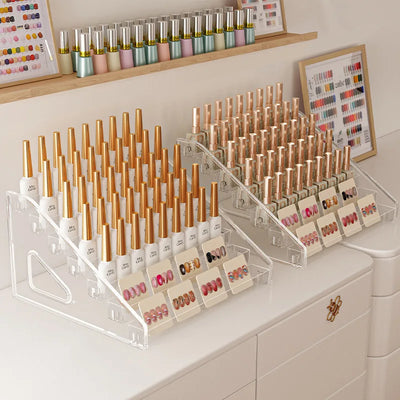 Acrylic Nail Polish Display Organizer Shelf Clear Design - Smarsty
