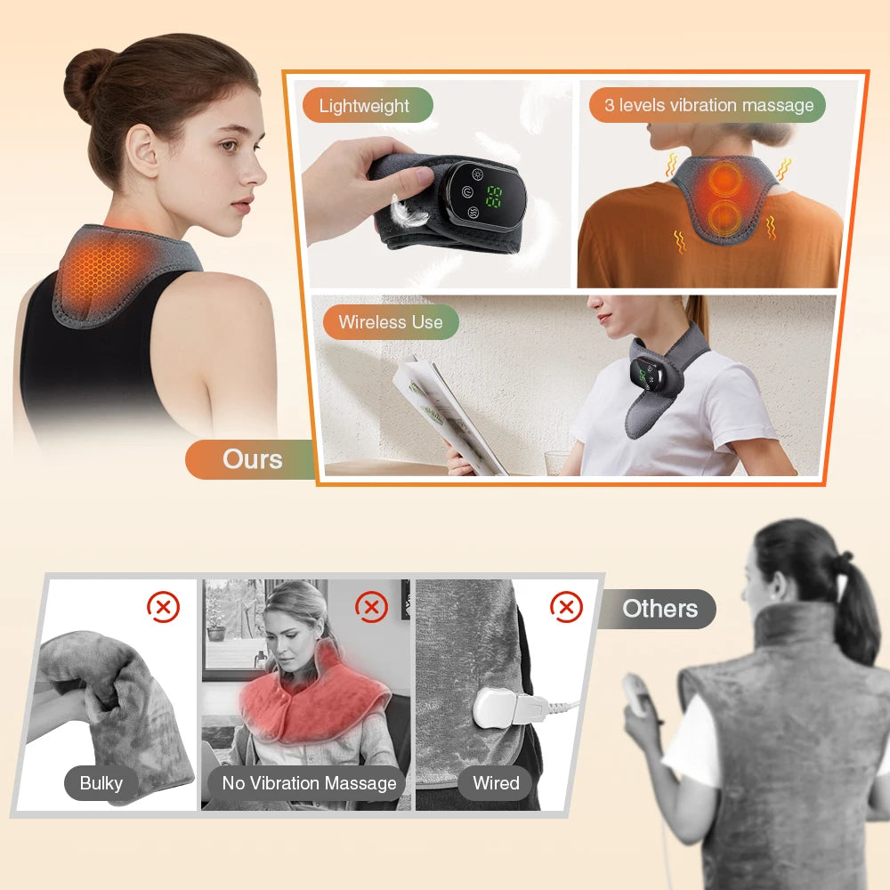 Portable Electric Foot and Hand Massager with Heat and Vibration - Smarsty