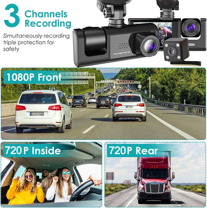 1080P Car Dash Cam Front Rear Night Vision Recording - Smarsty