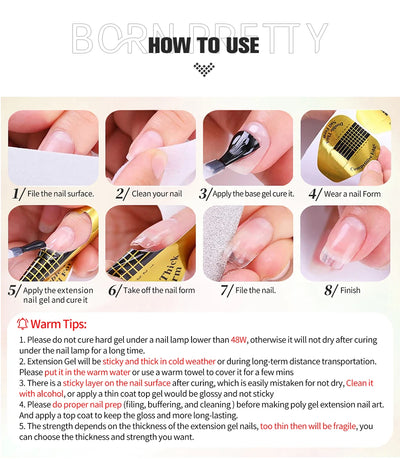Born Pretty 30ml Milky White Nail Extension Gel - Smarsty