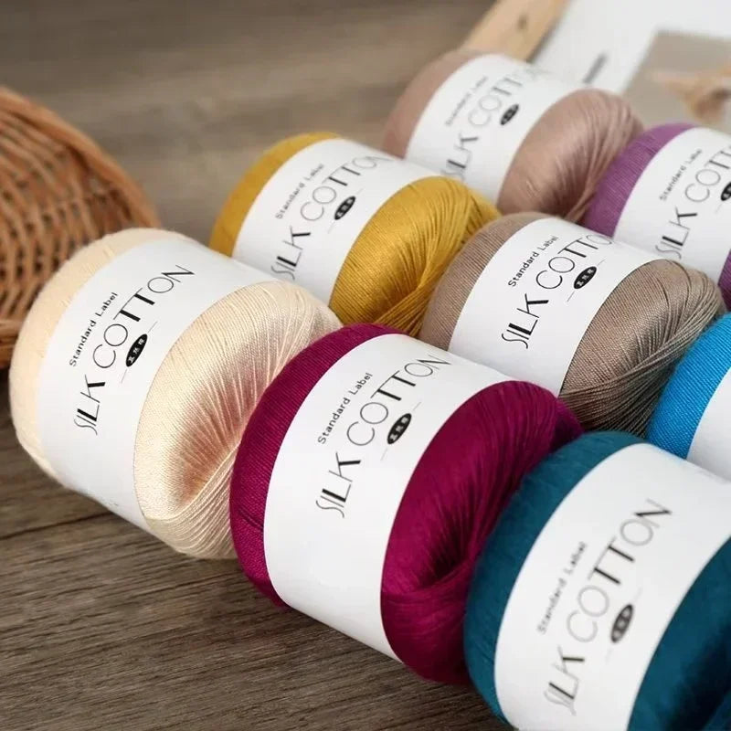 Silk Cotton Crochet Yarn for Soft Baby Knitting - Smarsty