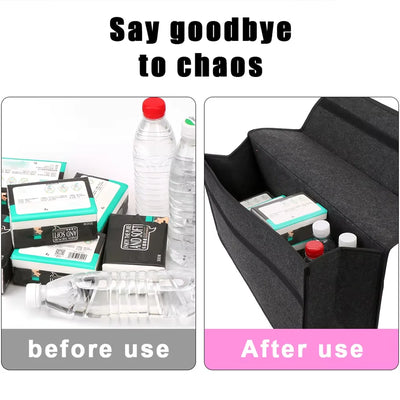 1PC Dark gray car felt storage box car storage bag enlarged and thickened soft felt storage box household storage box - Smarsty