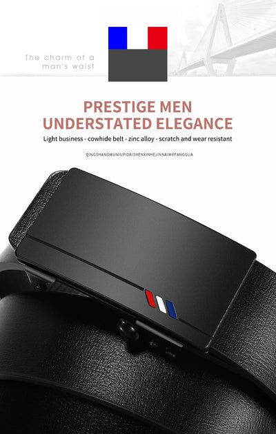 Luxury Genuine Leather Belt for Men with Automatic Buckle - Smarsty