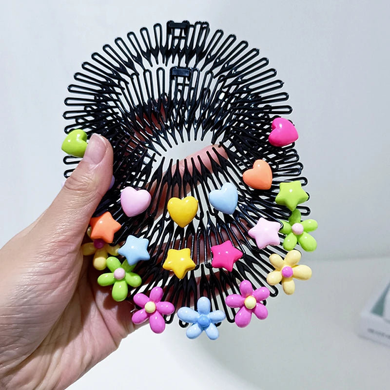 Colorful Hair Accessories Set for Girls with Combs and Clips - Smarsty