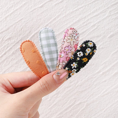 Newborn Cotton Hair Bow Snap Clips Set - Smarsty
