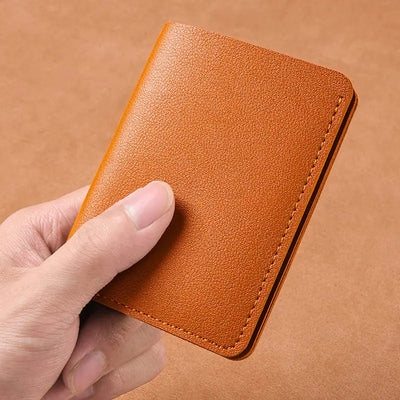 Classic Designer PU Leather Small Wallet for Men Short Simple Women's Purse Fashion Ultra Thin Credit Card Bag Coin Purse - Smarsty