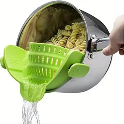 1pc, Strainer, Pot Strainer, Adjustable Clip On Strainer For Pots Pans And Bowls, Kitchen Pot Strainer - Smarsty