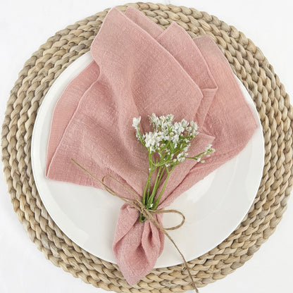 Set of 6 Cotton Dinner Napkins for Elegant Table Decor - Smarsty