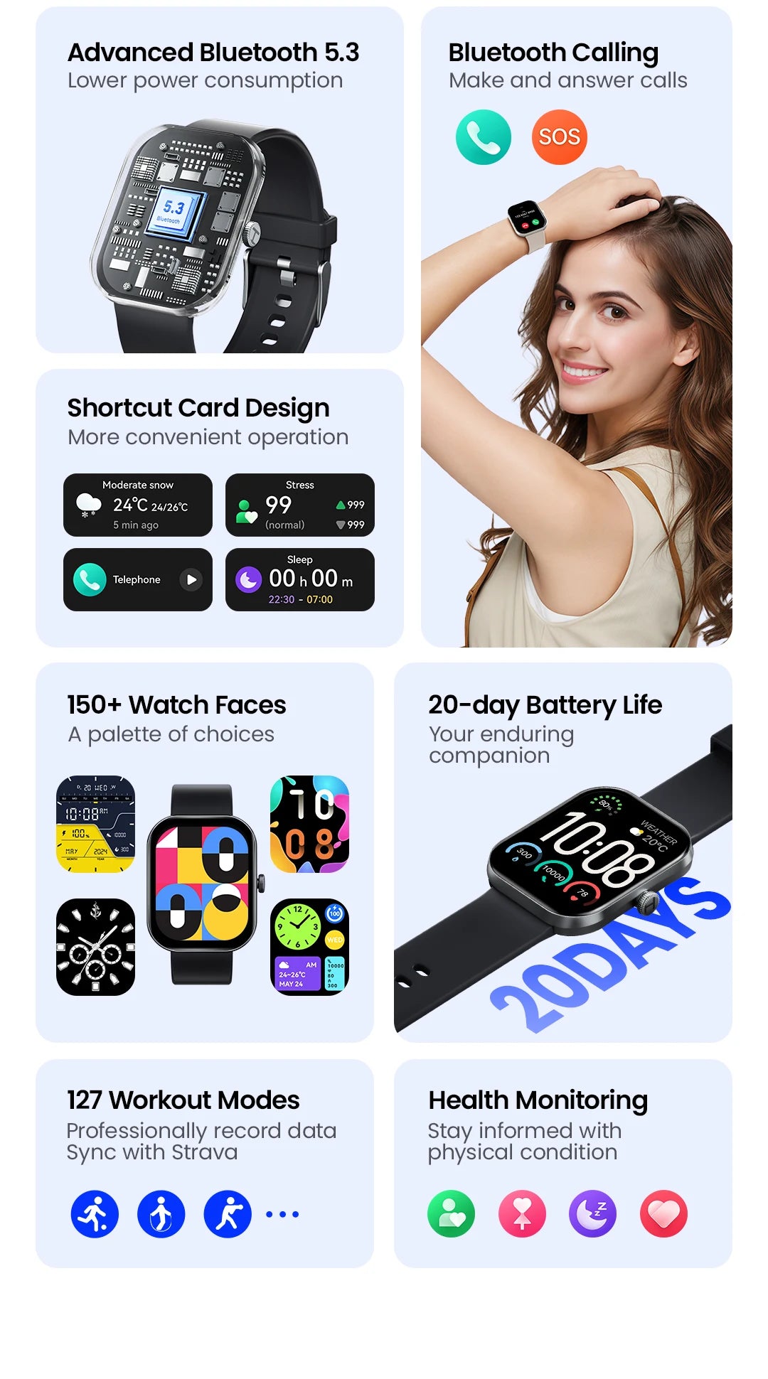 Haylou S6 Voice Calling Smart Watch for Health Monitoring - Smarsty