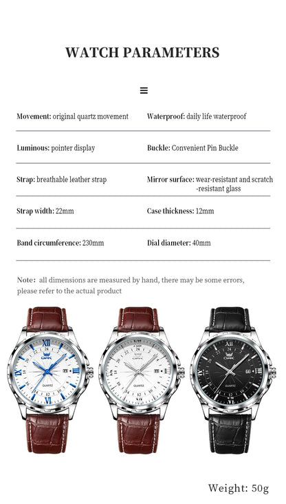 OPK Steel Belt Dual Calendar Men's Quartz Watch - Smarsty