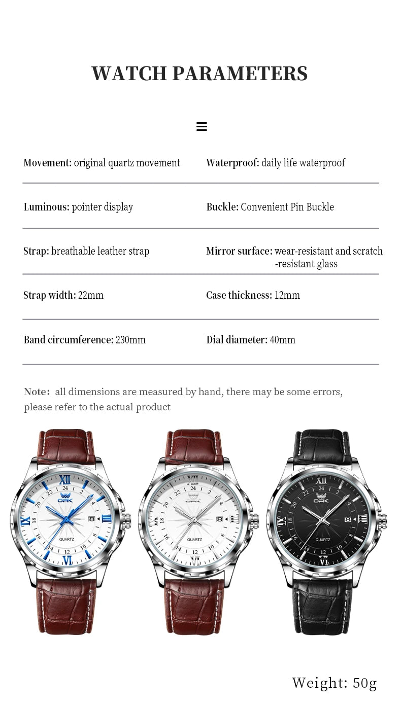 OPK Steel Belt Dual Calendar Men's Quartz Watch - Smarsty