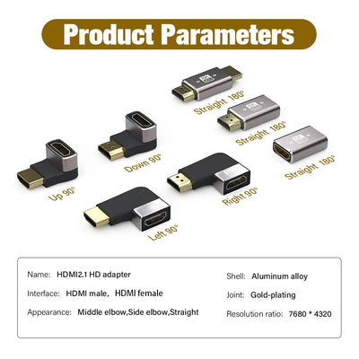 8K HDMI 2.1 Right Angle Cable for Easy Connections - Smarsty