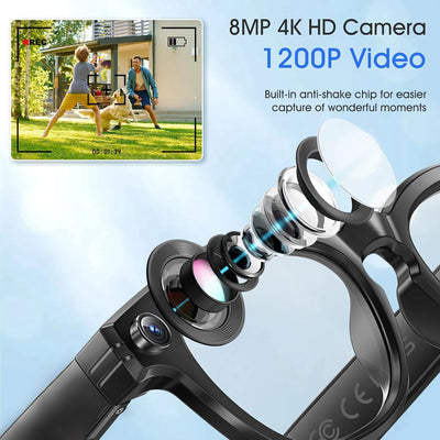 New 800W Camera AI Glasses Men Color-Changing Smart Translation Glasses Photo Video Recording Waterproof Call Smart Sunglasses - Smarsty