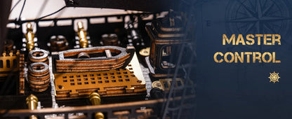 Robotime Rokr 3D Puzzle Wooden Seahouse Barque Model kits Build Home Desk Decoration Gift For Teens and Adults