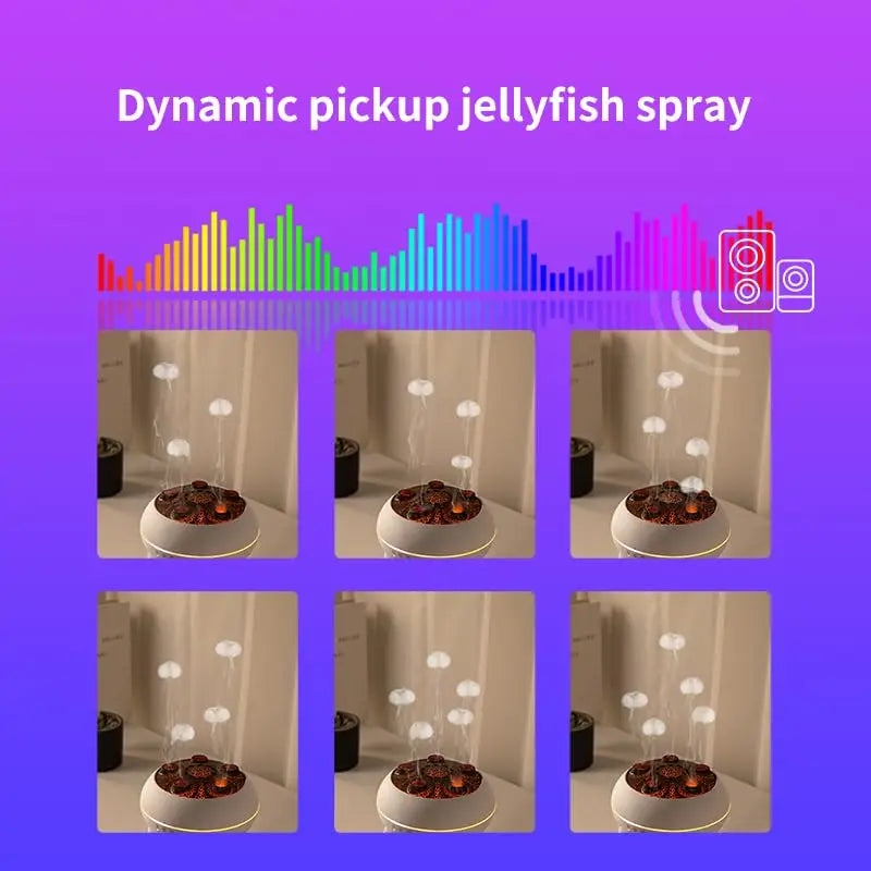 Dynamic Jellyfish Humidifier With Colorful Night Lights - Smarsty