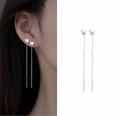 Rose Gold Drop Earrings with Zircon Crystals for Women - Smarsty