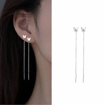 Rose Gold Drop Earrings with Zircon Crystals for Women - Smarsty