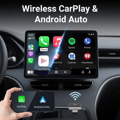 New Super Mini Carplay AI Box Wired to Wireless CarPlay/Android Auto 2in1 Box 5GHz WiFi5 for 99% Original Wired CarPlay/Auto Car - Smarsty