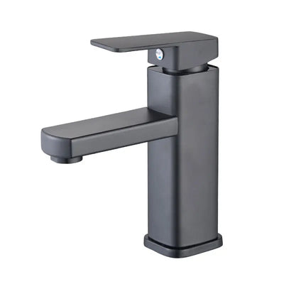 Black Chrome Bathroom Faucet with Hot and Cold Mixer - Smarsty