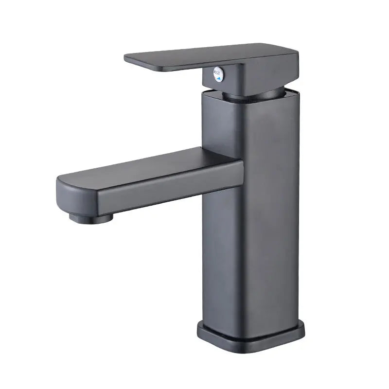 Black Chrome Bathroom Faucet with Hot and Cold Mixer - Smarsty