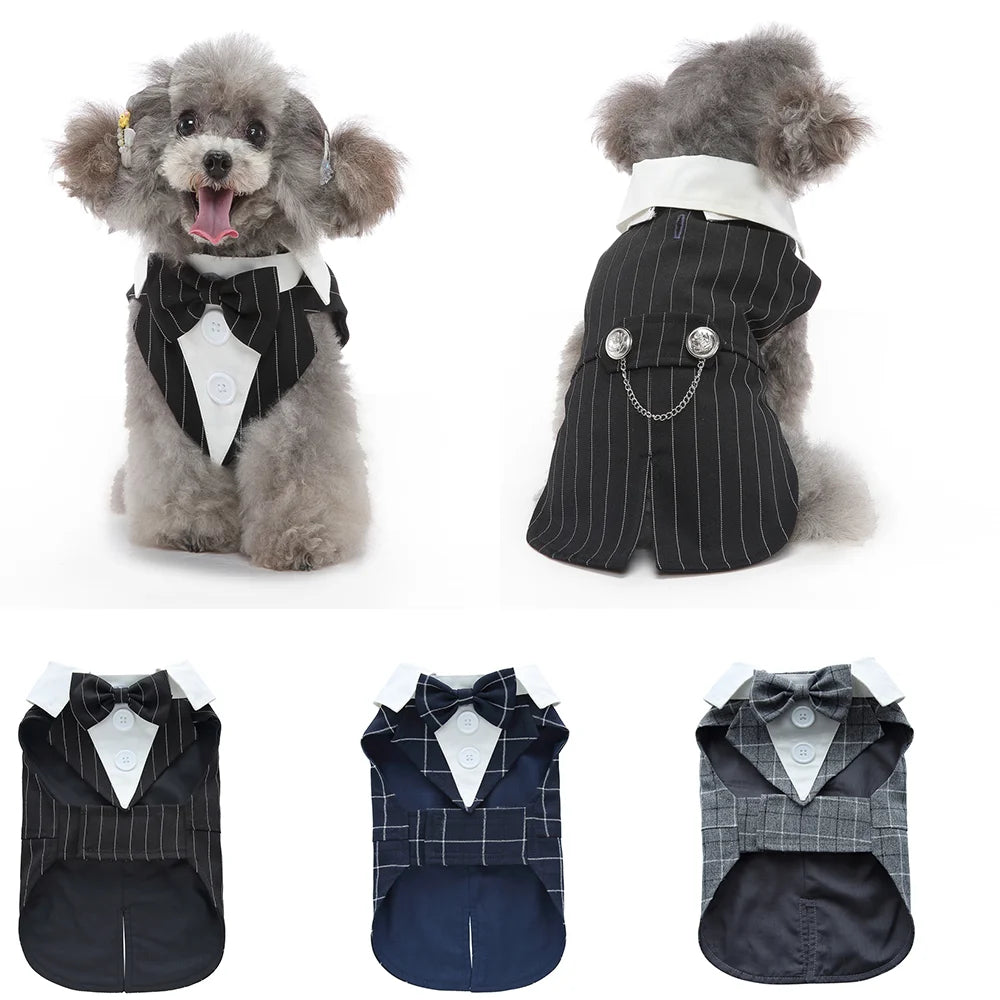 Formal Tuxedo Dog Costume for Weddings and Events - Smarsty