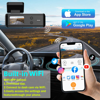 Stunning 4K Dash Cam Front And Rear Night Vision Wifi - Smarsty