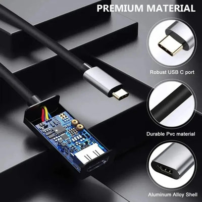 4K Type C to HDMI Adapter with USB 3.1 Performance - Smarsty