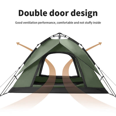 Naturehike Camping Automatic Tent One Touch Waterproof Roof Top Tents Double Door 3 Person Tent Outdoor Beach Fish Shelter Tent by Smarsty