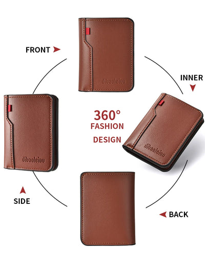 1Pc New Ultra-thin Mini Soft PU Leather Credit Card Wallet Holder Short Vertical High Quality Men's Wallet - Smarsty