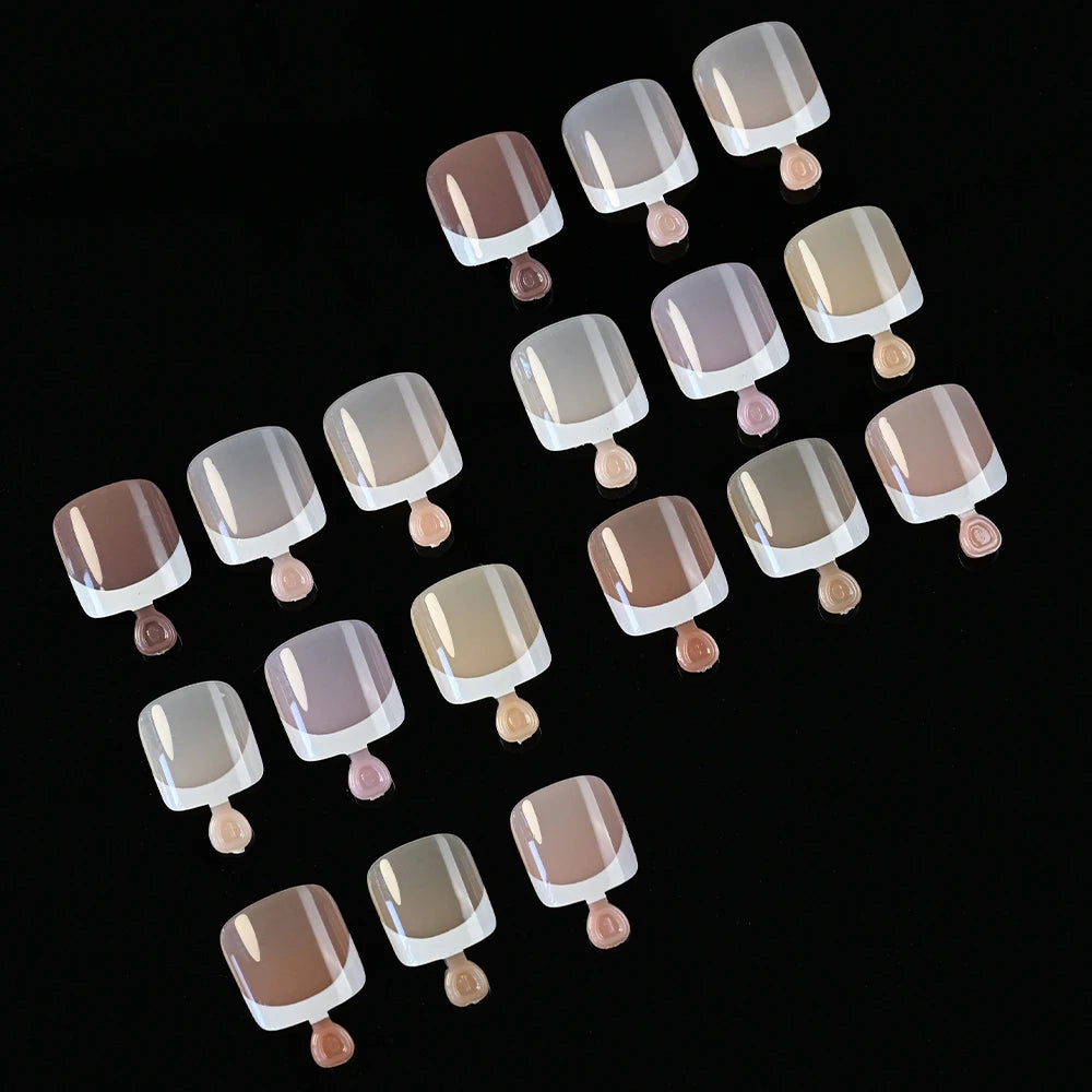 120Pcs French Fake Toenails in 9 Colors for Summer Style - Smarsty