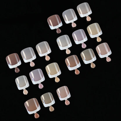120Pcs French Fake Toenails in 9 Colors for Summer Style - Smarsty